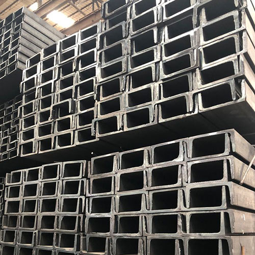 Stacked steel channel sections showing their open cross-sections
