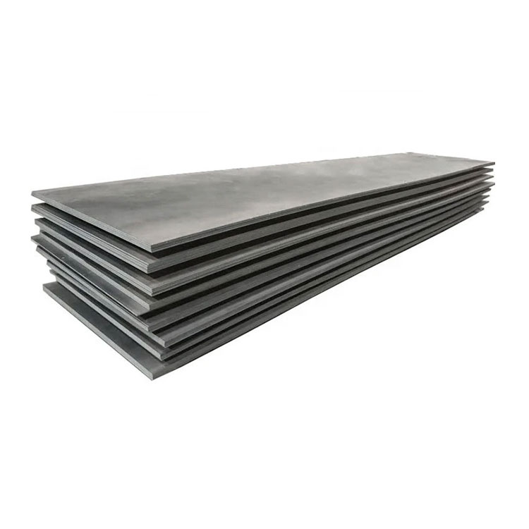 Stacked steel plates showing plate edges and flat surfaces